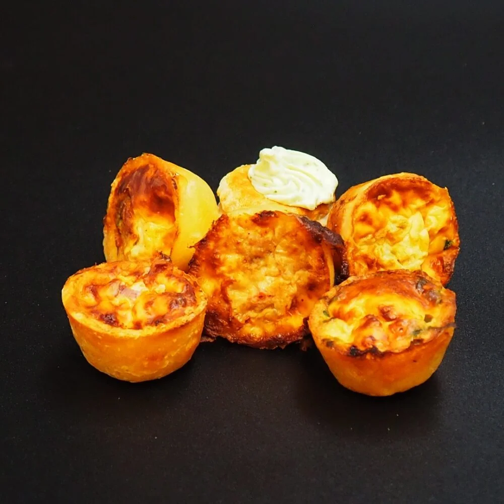 Mini bouchée, mini quiche chaude