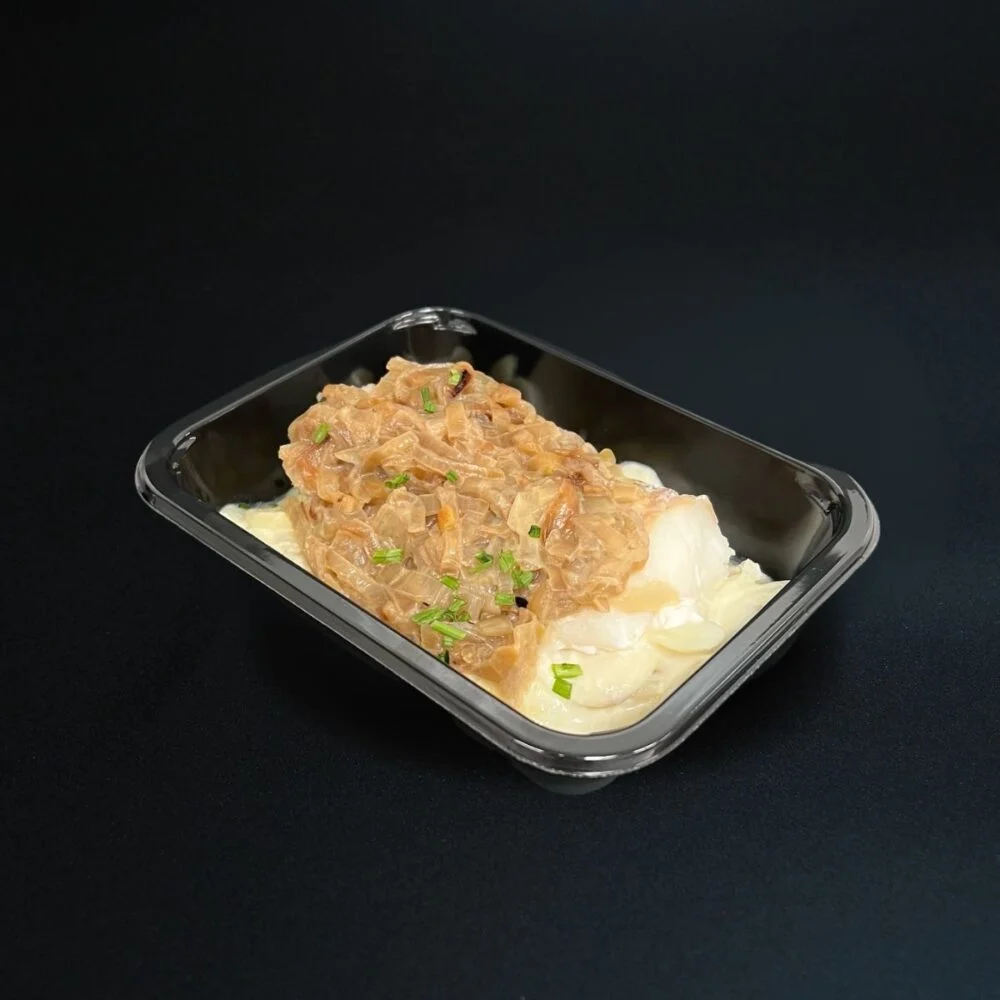 Cabillaud gratin dauphinois échalote